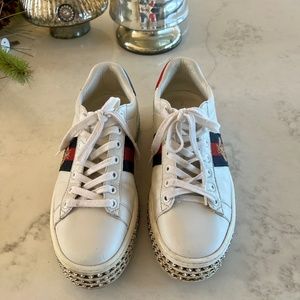 Gucci Ace Crystal sneakers 7.5